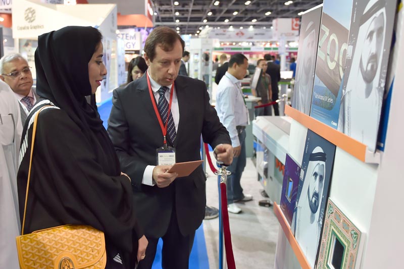 Mona Ghanem Al Marri, Director General of the Government of Dubai Media Office, officially inaugurated on Sunday ‘SGI Dubai 2015’, Middle East’s largest sign and graphic imaging show. (Supplied)
