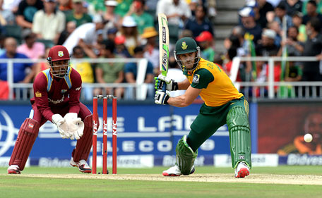 Faf du Plessis of South Africa in action during the 2nd KFC T20 International match between South Africa and West Indies at Bidvest Wanderers Stadium on January 11, 2015 in Cape Town, South Africa. (Getty)