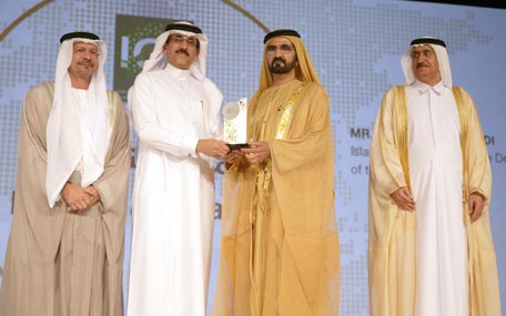 Sheikh Mohammed bin Rashid honoured winners of the 2nd Islamic Economy Award in Dubai on Wednesday. (Wam)