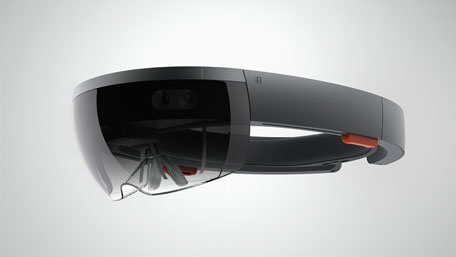 The Microsoft HoloLens is shown in this publicity photo released to Reuters January 21, 2015. Microsoft Corp on Wednesday unveiled the holographic lens device that allows users to see three-dimensional renderings of computer-generated images. (Reuters)
