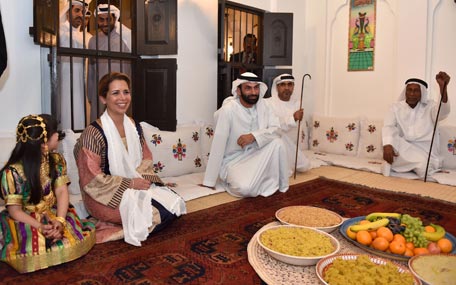 Princess Haya bint Al Hussein at the Zayed bin Mohammed Family Gathering in Al Khawaneej in Dubai on Wednesday. (Wam)