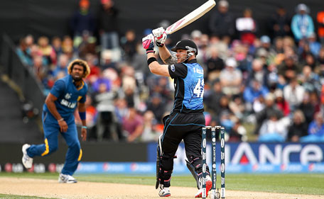 Brendon McCullum of New Zealand bats during the 2015 ICC Cricket World Cup match between Sri Lanka and New Zealand at Hagley Oval on February 14, 2015 in Christchurch, New Zealand. (Getty Images)