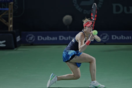 Alize Cornet reach the second round of the Dubai Duty Free Tennis Championships. (Supplied)