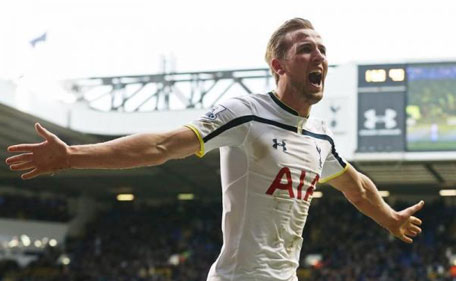 Harry Kane celebrates after scoring for Tottenham (Reuters)
