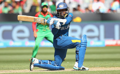 Tillakaratne Dilshan of Sri Lanka bats during the 2015 ICC Cricket World Cup match between Sri Lanka and Bangladesh at Melbourne Cricket Ground on February 26, 2015 in Melbourne, Australia. (Getty Images)