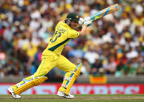 Michael Clarke of Australia bats during the 2015 ICC Cricket World Cup match between Australia and Sri Lanka at Sydney Cricket Ground on March 8, 2015 in Sydney, Australia. (Getty Images)