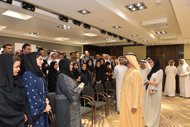 Sheikh Mohammed bin Rashid Al Maktoum on Sunday visited the Government of Dubai Media Office (GDMO). (Wam)