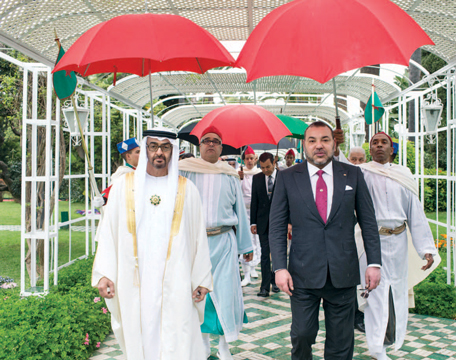 King Mohammed VI of Morocco and General Sheikh Mohamed bin Zayed Al Nahyan, Crown Prince of Abu Dhabi and Deputy Supreme Commander of the UAE Armed Forces in Casablanca.(Supplied)