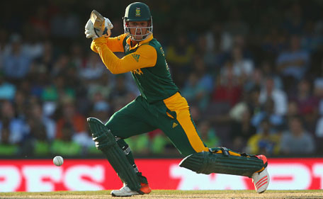 Quinton de Kock of South Africa bats during the 2015 ICC Cricket World Cup match between South Africa and Sri Lanka at Sydney Cricket Ground on March 18, 2015 in Sydney, Australia. (Getty Images)