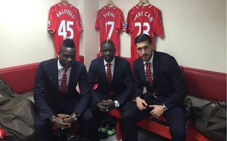 Mamadou Sakho has given Jamie Carragher something new to get angry about by taking a consolatory dressing-room picture following his side’s defeat to Manchester United. (Twitter)