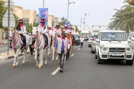 The annual 'Pink Caravan Ride' in Dubai on Monday. (Picture courtesy GDMO)