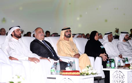 Sheikh Mohammed bin Rashid Al Maktoum visited the International Emergency and Catastrophe Management Conference and Exhibition (IECM) and the Dubai International Humanitarian Aid & Development Exhibition, in Dubai on Wednesday. (Wam)