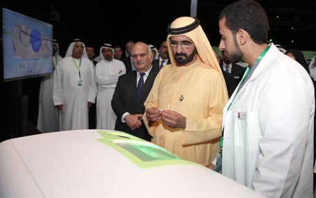 Sheikh Mohammed bin Rashid Al Maktoum toured the International Emergency and Catastrophe Management Conference and Exhibition (IECM) and the Dubai International Humanitarian Aid & Development Exhibition, in Dubai on Wednesday. (Wam)