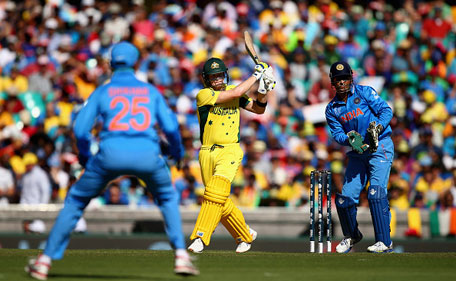 Steve Smith of Australia bats during the 2015 Cricket World Cup Semi Final match between Australia and India at Sydney Cricket Ground on March 26, 2015 in Sydney, Australia. (Getty)