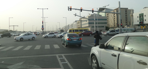 This picture released by Abu Dhabi Police shows breaking of road rules in UAE. (Supplied)