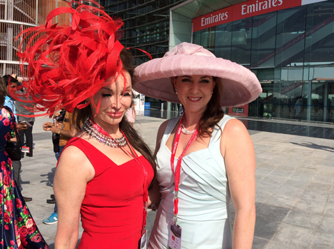 Ladies were out and ready in their finest for the Dubai World Cup. (Ajanta Paul)