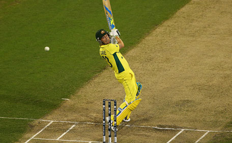 Michael Clarke of Australia bats during the 2015 ICC Cricket World Cup final match between Australia and New Zealand at Melbourne Cricket Ground on March 29, 2015 in Melbourne, Australia. (Getty Images)