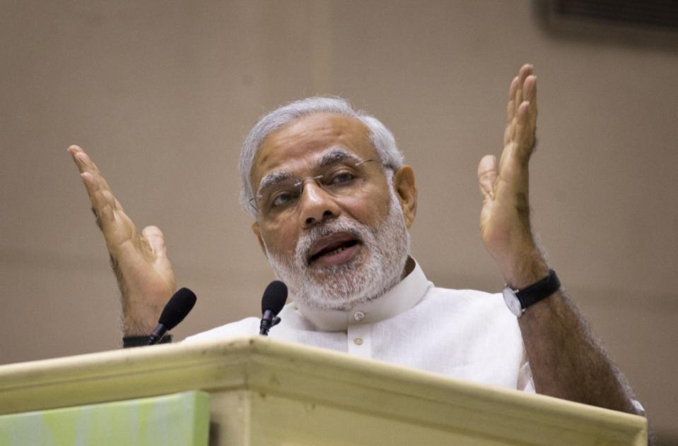Modi launched an Air Quality Index for 10 cities in India during the national conference. (AP)