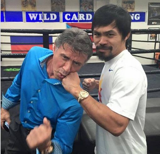mannypacquiao @ Instagram: Sylvester Stallone! 👊 (need we say more)