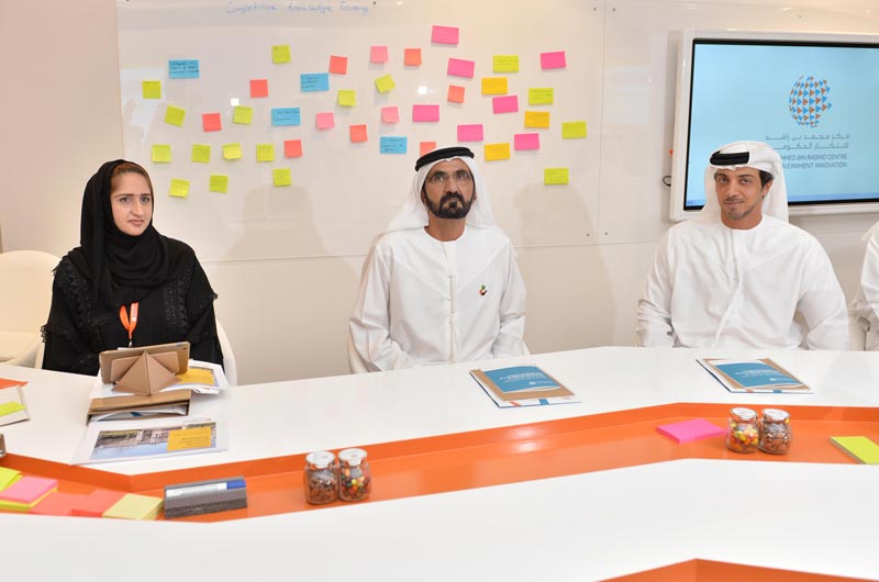 Sheikh Mohammed bin Rashid Al Maktoum attended the launch of the first Diploma in Government Innovation in Dubai on Sunday. (Wam)
