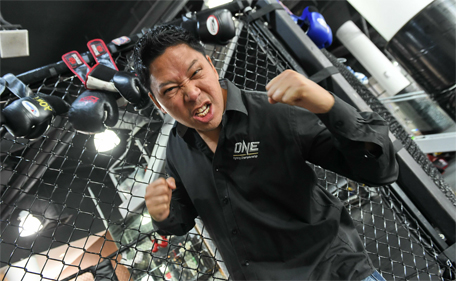 This photo taken on May 12, 2015 shows Victor Cui, CEO and owner of ONE Championship (ONE), a mixed martial arts organization based in Singapore posing at the Evolve gym in Singapore. (AFP)