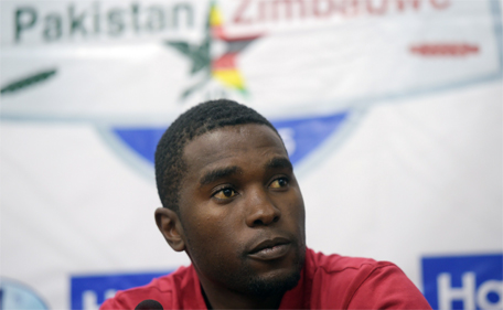 Zimbabwe's cricket team captain Elton Chigumbura listens to a question during a press conference at the Gaddafi Cricket Stadium in Lahore on May 19, 2015.  (AFP)
