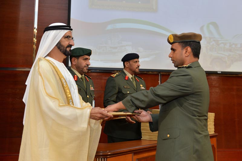 Sheikh Mohammed bin Rashid Al Maktoum attending JCSC 24th graduation ceremony in Abu Dhabi on Monday. (Wam)