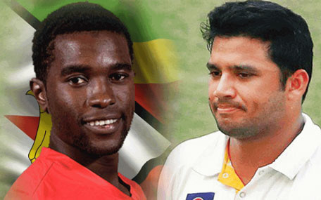 Zimbabwe captain Elton Chigumbura (left) and Pakistan ODI skipper Azhar Ali. (Agencies)