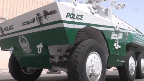 This multiple-task car is for dynamic performance on rugged and desert lands. (Dubai Police)