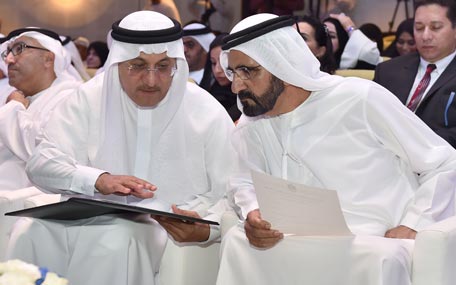 Sheikh Mohammed bin Rashid Al Maktoum at the launch of the smart Saada Health Insurance Programme for Emiratis in Dubai on Tuesday. (Wam)