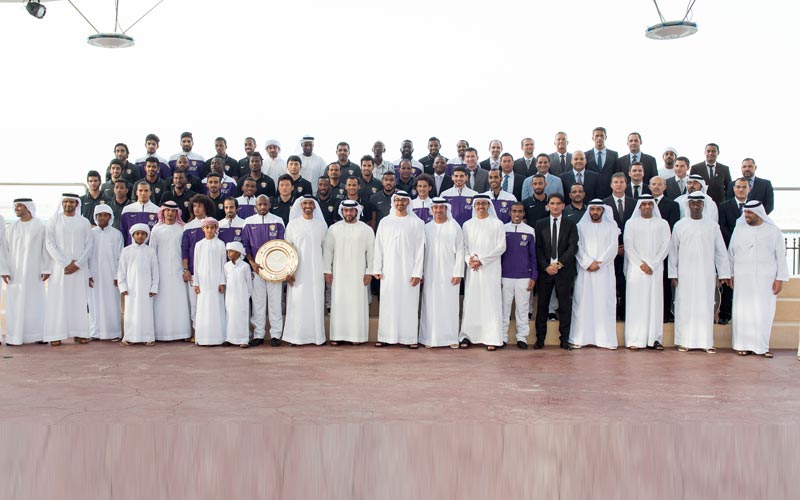 Gen. Mohamed bin Zayed Al Nahyan received members of the Al Ain Football Club in Abu Dhabi on Tuesday. (Wam)