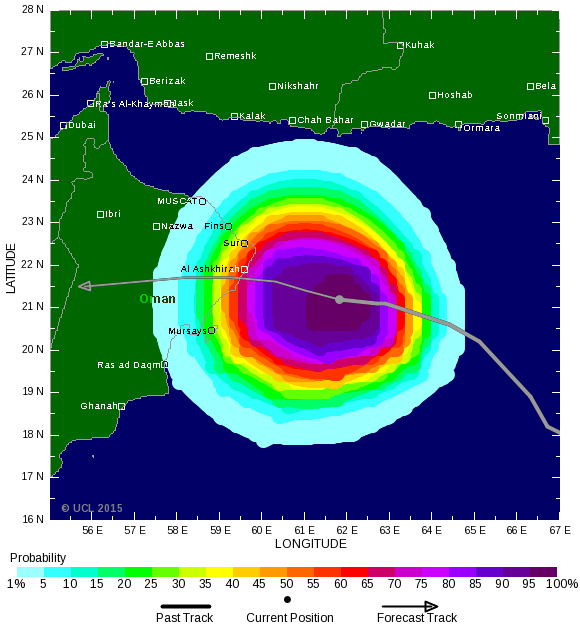 Ashobaa forecast in 12 hours. Issued by the Tropical Storm Risk Centre. (Supplied)