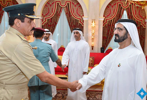 Sheikh Mohammed at the meeting in Zabeel Palace. Sheikh Hamdan bin Mohammed and Lt. Gen. Sheikh Saif bin Zayed Al Nahyan also attended (Supplied)