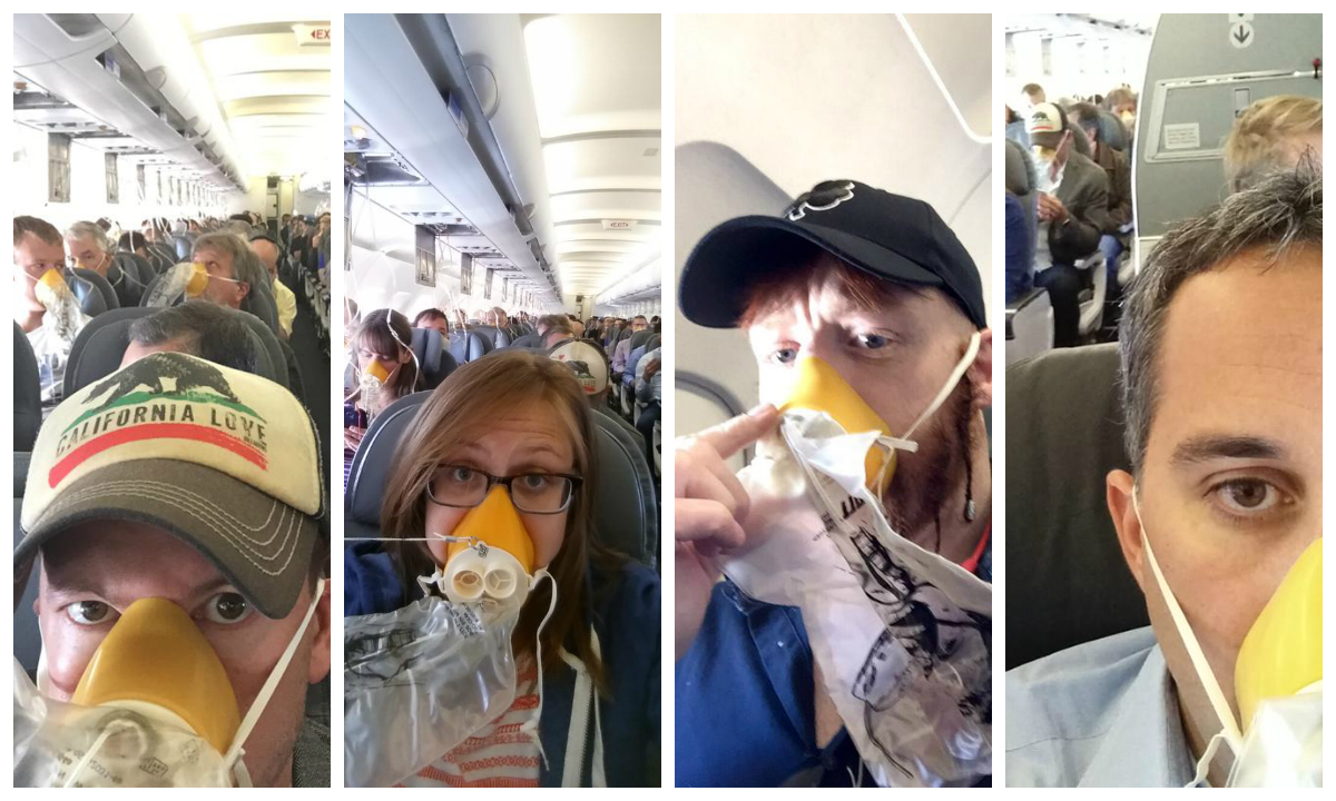 Emergency landing Passengers feel ill; oxygen masks down News