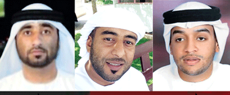 The three Emiratis who died in Yemen. (Al Bayan)