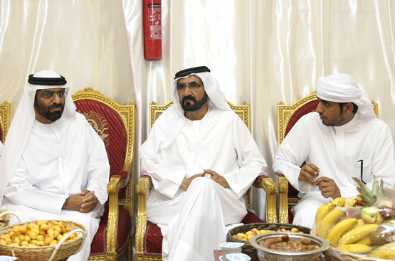 Sheikh Mohammed bin Rashid Al Maktoum offers condolences on the death of Saeed Ali Helwa Al Ketbi in Dubai (Wam)