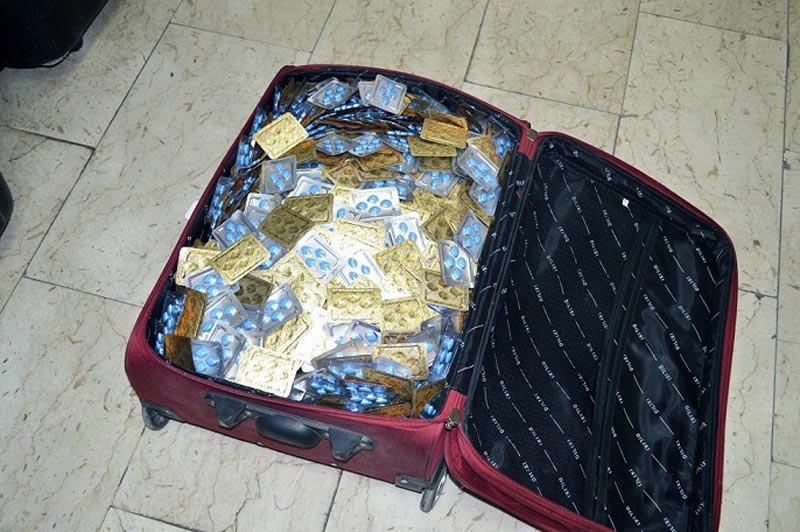 Prescription stimulant drugs seized from a passenger at Al Ghuwaifat border post. (Supplied)