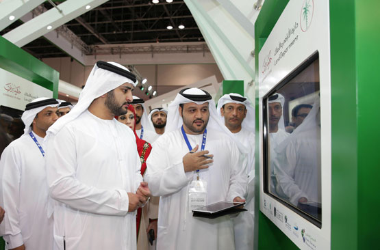 Sheikh Maktoum bin Mohammed bin Rashid Al Maktoum tours Cityscape Global 2015 after inaugurating the exhibition at the Dubai World Trade Centre (Wam)