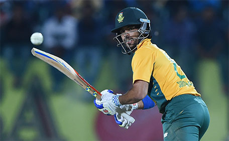 South Africa's JP Duminy plays a shot during the first T20 cricket match between India and South Africa at The Himachal Pradesh Cricket Association Stadium in Dharamsala on October 2, 2015. (AFP)