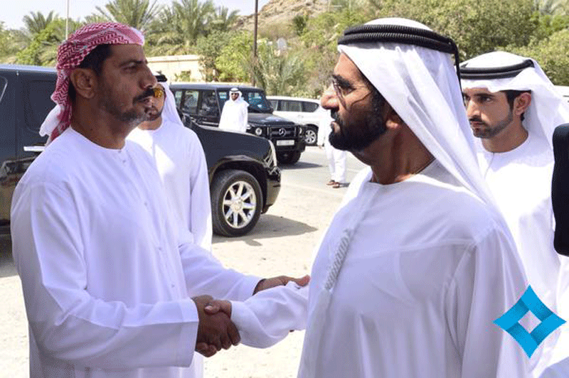 Sheikh Mohammed bin Rashid Al Maktoum visiting the family of UAE martyr Khamis Rashid Abdullah Abdouly. (DGMO)