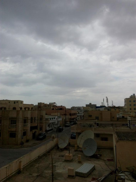 Skies currently in Salalah as Cyclone Chapala approaches Oman and Yemen coastline. (Pic: Abdul Manaf NM in Salalah)