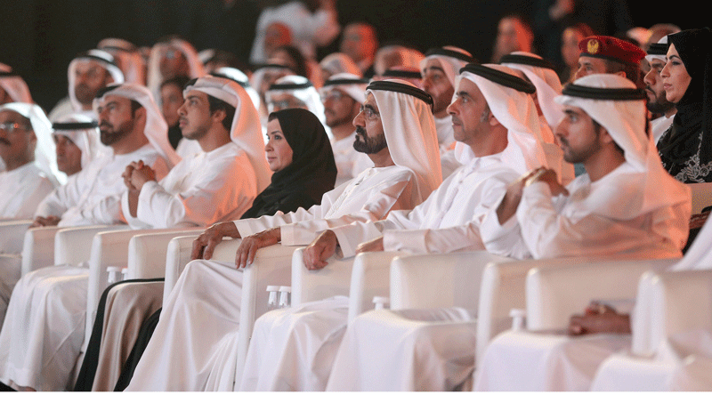 Sheikh Mohammed bin Rashid Al Maktoum at the launch of the UAE Innovation Week in Dubai on Sunday. (Wam)