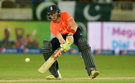 Sam Billings of England bats during the 1st International T20 match between Pakistan and England at Dubai Cricket Stadium on November 26, 2015 in Dubai, United Arab Emirates. (Getty Images)
