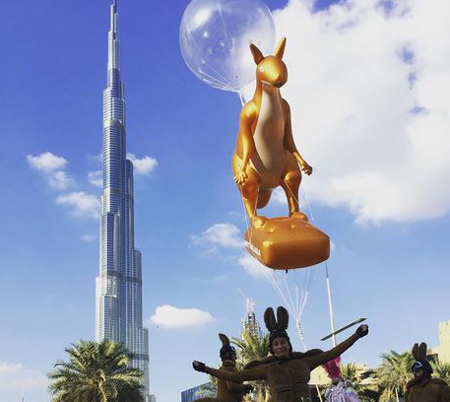 Downtowndubai @ Instagram: Kangaroos in Downtown Dubai? All is possible at The Parade-Downtown Dubai. #ParadeDowntown #UAE44 #UAENationalDay #DowntownDubai #dubai
