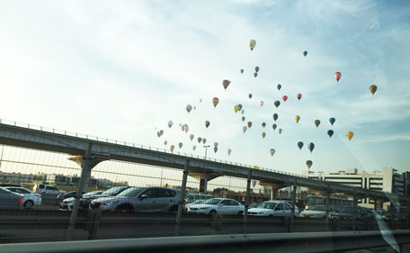 The ongoing Dubai International Balloon Fiesta that set off hundreds of balloons this morning from Global Village. (Supplied)