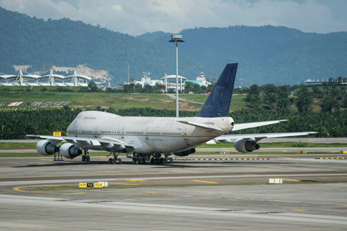 A Boeing 747-200F plane with the registration number TF-ARM is seen parked on the tarmac at Kuala Lumpur International Airport (KLIA) in Sepang on December 8, 2015 (AFP)