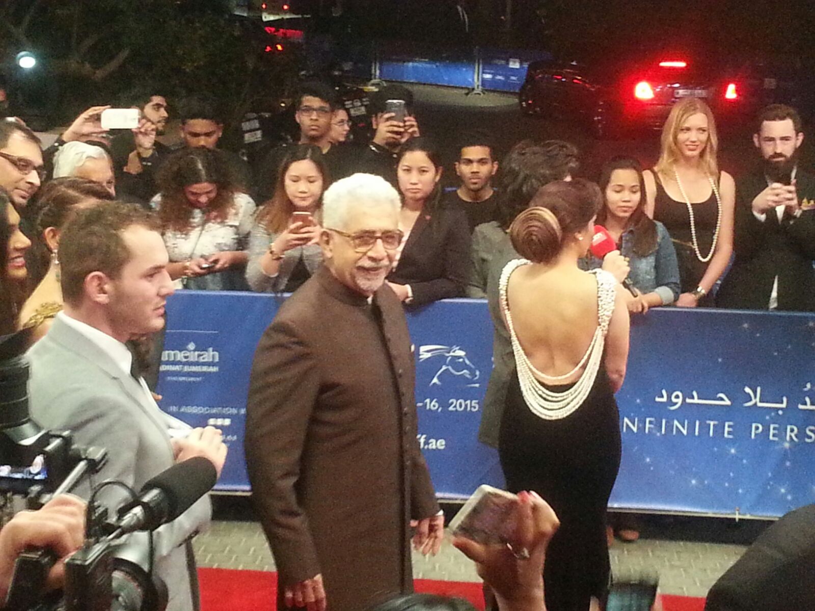 Naseerudin Shah arrives at the Dubai International Film Festival's opening night (Sneha May Francis)