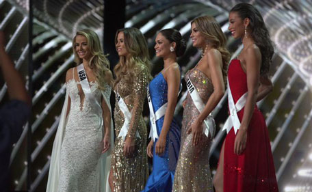 The Top 5 finalist of the Miss Universe pageant 2015. (Supplied)