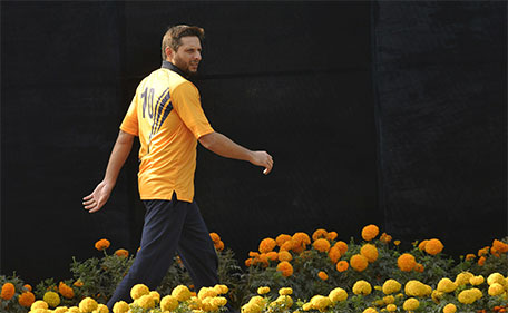 Pakistani cricketer Shahid Afridi arrives for the drafting of players for the Pakistan Super League (PSL) in Lahore on December 21, 2015. (AFP)