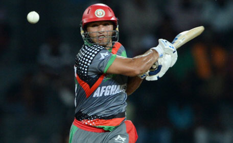 Gulbodin Naib of Afghanistan bats during the ICC World Twenty20 2012: Group A match between India and Afghanistan at R. Premadasa Stadium on September 19, 2012 in Colombo, Sri Lanka. (Getty Images)